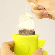 Silicone Tea Bag Squeezer & Cup Lid in One N3