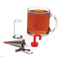 Umbrella Stainless Steel & Silicone Loose Tea Infuser Drip Stand Cute Gift N3