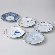Saikai Pottery Traditional Japanese Blue & white patterns plates (5 plates!) 31989 from Japan