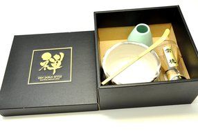 Japanese Mino Yaki ware Matcha Bowl And Tea Ceremony Set Green Tea 11.5 / 11.5 / 8cm (4.5 / 4.5 / 3.1inch)[7400] N4