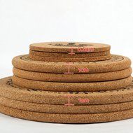 GXHUANG Quality Pot Pan Holloware boiler Cork Trivets, Set of 3, Round,7 1/2, 5 3/4, 3 9/10 inch, Crown Design N4