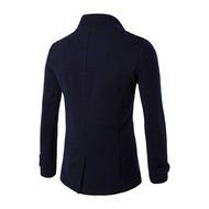 Men's Blouse,Laimeng Cotton Blend Autumn Winter Double Row Button Collar Woolen Coat Sweater Top Blouse (XXL,... N6