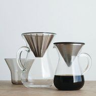 300 ml (2 Cups) Carafe Coffee Set with 20 Filters by Kinto for "Slow" Coffee N6