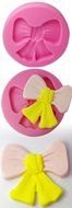 FOUR-C Silicone Cupcake Mold Bowknot Fondant and Sugarpaste Mould Color Pink N3