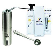Blisslii Manual Stainless Steel Coffee Grinder with Ceramic Burr and Scoop for Aeropress Coffee Maker N4