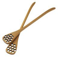 2 Pack Wooden Honey Dipper Stick Set for All Size Jar, Wood Coffee Stirrers, 7 Inch N2