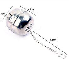 Genenic Squeeze Locking Infuser Spice Leaves Stainless Steel Strainer Tea Ball Mesh Filter N3