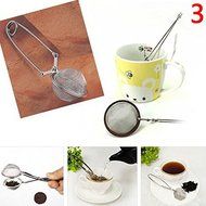 Genenic Squeeze Locking Infuser Spice Leaves Stainless Steel Strainer Tea Ball Mesh Filter N4