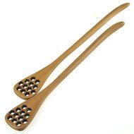 2 Pack Wooden Honey Dipper Stick Set for All Size Jar, Wood Coffee Stirrers, 7 Inch N3