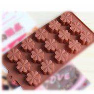 EVTECH(TM) 15 Cavity Flower Style Silicone Gel Non Stick Cake Bread Mousse Ice Pudding Mold Chocolate Jelly Candy...