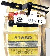 PHONOGRAPH NEEDLE CARTRIDGE FOR MAGNAVOX 560360-1 EV 5168 EV 5168D