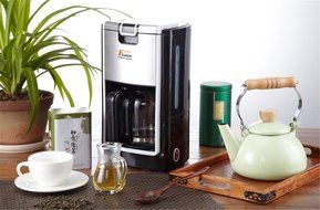Royal- MD-236 American Fully Automatic Drip Coffee Machine Tea Machine 1.2L ( Color : Red And Black )