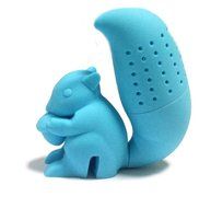 High Quality Cute Squirrel Tea Strainer Silicone Loose-leaf Tea Infuser Filter Diffuser Fun Tea Accessories Blue...