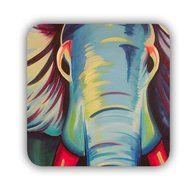 Generic Cup Mat Print Colorful Elephant Drawing 1 Mdf Material Original N8