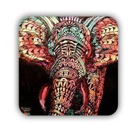 Generic Cup Mat Print Colorful Elephant Drawing 1 Mdf Material Original N9