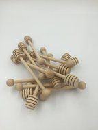 100- PACK 6" Wooden Honey Dippers , Portable Mini Jam Honey Dipper Stirring Rod Wooden Muddler Honey Stick N7