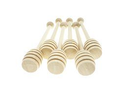 Bilipala Honey Dipper, Honey Spoon, Kitchen Gadgets, Wooden, 6 Inch, Pack of 6 N6