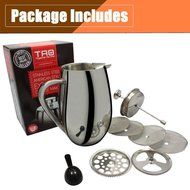 KISSEMOJI 34oz French Press Coffee Maker Stainless Steel Double Wall Brushed Cafetiere Cup N4
