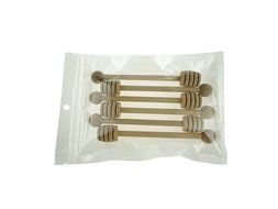Bilipala Honey Dipper, Honey Spoon, Kitchen Gadgets, Wooden, 6 Inch, Pack of 6 N8