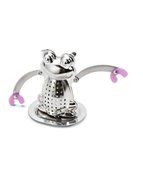 Abbott Collection Hanging Frog Tea Infuser with Tray, Silver