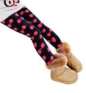 PHOTNO Winter Girls Leggings Thick Warm Elastic Waist Legging Clothing Pants (2-7Y) N8