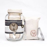 CoffeeSock ColdBrew Kit- Reusable Organic Cotton Filter and Jar (KIT32) N4