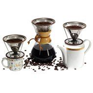 Koonan Stainless Steel Portable Coffee Filter Rack,Spring type coffee frilter rack(Filter rack(1-4cups)-D) N5