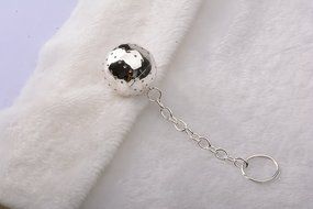 Solid Sterling Silver Round Tea Ball Strainer .925 N2