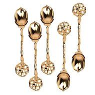 Cy3Lf small iris retro palace gold spoon for ice cream Coffee Scoop or Coffee Scoop(PACK OF 5) N2