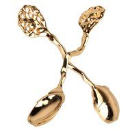 Cy3Lf small iris retro palace gold spoon for ice cream Coffee Scoop or Coffee Scoop(PACK OF 5) N3