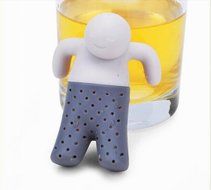 QOCOO Pack of 4 Man shape Loose Leaf Food-Grade Silicone Tea Infuser Strainers Filter for Black Tea, Green Tea... N3