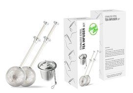 Loose Leaf Tea Infuser (Set of 3) - Stainless Steel Strainers perfect for Quality Brewing to Filter Tea in Various... N2