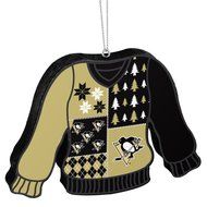 NHL Pittsburgh Penguins Metal License Plate Christmas Ornament Foam Ugly Sweater Bundle 2 Pack By Forever Collectibles N2