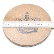 GXHUANG Quality Pot Pan Holloware boiler Cork Trivets, Set of 3, Round,7 1/2, 5 3/4, 3 9/10 inch, Crown Design N5