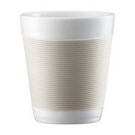 Bodum Canteen Porcelain Double Wall Espresso Cup with Silicone Grip, Brown, Set of 2