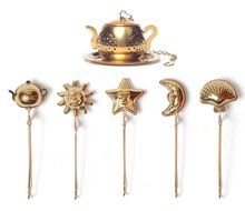Creativity Gold Stainless Steel Quality Tea Infuser Clip - Star / Moon / Sun / Shell / Teapot N13