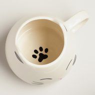 Cat Coffee Mug and Happy Cat Tea Bag Rest Holder - Large 17 Oz (Black) N4