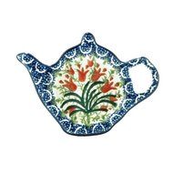 Polish Pottery Teapot Teabag Holder Boleslawiec Poland Traditional Stoneware Pattern 766-1431
