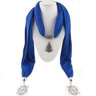 Scarf,Morecome Women Pendant Scarf With Tassel Rhinestone Jewelry Scarves (Red) N2