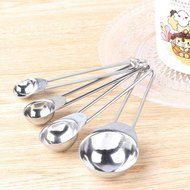 Holidayli Set of 4 Tea Coffee Measuring Scoop Spoons, Premium Stainless Steel Measuring Spoons for Tea, Coffee N6