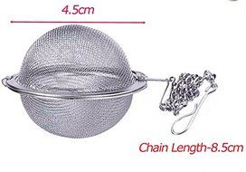 Genenic Squeeze Locking Infuser Spice Leaves Stainless Steel Strainer Tea Ball Mesh Filter N5