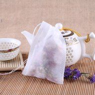 Akak Store 100 Pack Disposable Drawstring Tea infusers Tea Filter Bags for Loose Tea Herbs Spice Bouquet Garni... N3