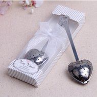 chendongdong 1pcs Heart Shaped Tea Infuser Spoon Strainer Stainless Steel Steeper Handle Shower N5