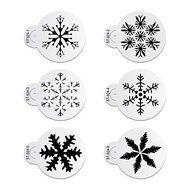 Y&XL&H 6pcs/lots Christmas Different Snow Design Cookies Stencil Cake Decorating Tools