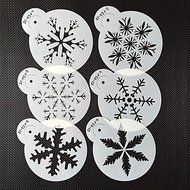 Y&XL&H 6pcs/lots Christmas Different Snow Design Cookies Stencil Cake Decorating Tools N2