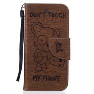 iPhone 7 Plus Case, iPhone 7 Plus Wallet Case,PHEZEN Cute Bear Don't Touch My Phone Design PU Leather Wallet Case... N146