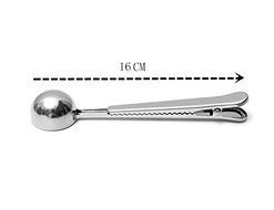 M-W Stainless Steel Coffee/Tea Scoop with Integrated Bag Clip(Pack of 3) N3