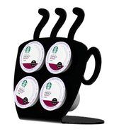 Marketing Holders 4- Slot Acrylic K-Cup Holder - Coffee Cup Shape (with handle) (Translucent Orange) N3