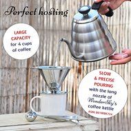Pour Over Coffee Dripper-4 Cup Capacity-Reusable Paperless Permanent-Laser Cut Dual Mesh Filter-Dishwasher Safe... N3