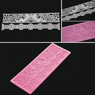 Sher FOUR-C Silicone Lace Mat Texture Cake Mat Color Pink
